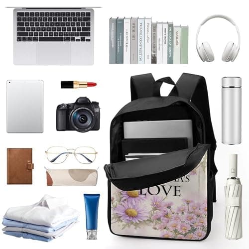 sinyumoney Grandmas Love Quote Backpack School Daypacks Business Backpack Water Resistant Bookbag for Camping Outdoor Adventures And Daily Travel 17inch — view 3