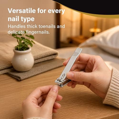 DID Nail Clippers Set, Stainless Steel Fingernail & Toenail Cutter Kit, Sharp Precision Nail Trimmers for Men & Women Grooming - Durable, Easy-to-Use & Travel Friendly, 3 Size Pack (5cm, 6cm, 7.5cm) — view 5