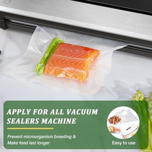 100 Pcs Vacuum Food Sealer Bags 20X30cm Bags, Commercial Grade Textured Food Vacuum Sealer Bag, Thick Embossed Bags for Food Storage and Sous Vide Cooking, BPA Free (30 * 20CM) — view 5