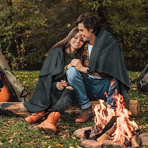 Milestone Camping 24680 Thermal Polar Fleece Blanket/Charcoal Colour / 150cm x 120cm / Great For The Campsite, Caravan Or Car — view 2