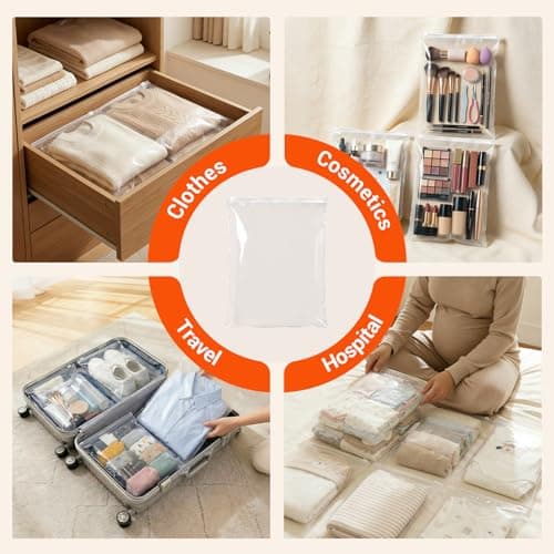 30Pcs Large Ziplock Bags 50x40cm Plastic Reusable Zip lock Bags — view 6