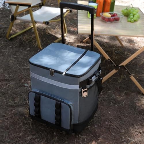 Rolling Cooler Insulated Leakproof Ice Chest — view 4