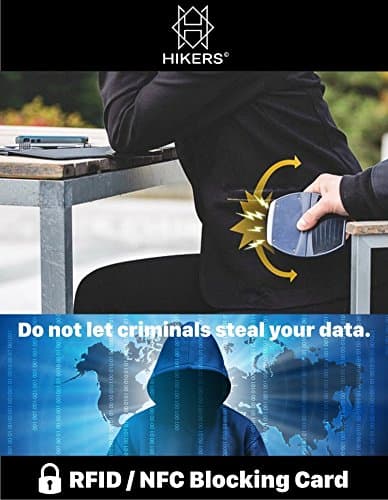 RFID/NFC Blocking Card - Signal Blocker, Contactless Cards Protection - 1 Card Protects Your Entire Wallet - No Fiddly Sleeves - Wallets & Clip Holders, Walletguard - Safeguard Antispying Safety — view 4