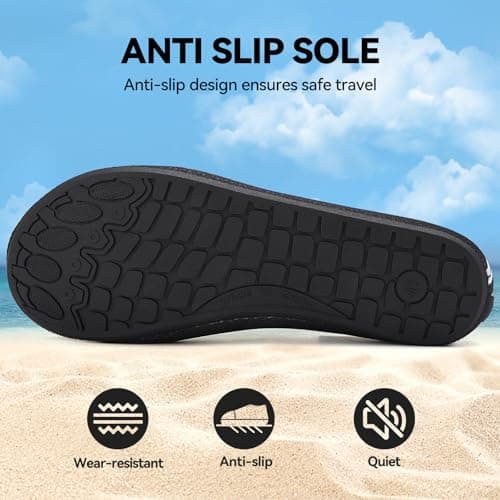 Water Shoes Beach Shoes for Women Men Swim Swimming Sea-996BK 5UK /38EU — view 4