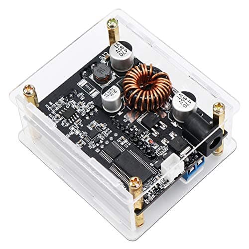 DROK Boost Buck Converter, DC 5.5-30V to 0.5-30V 5V 12V 24V Output Adjustable Power Supply Regulator Module, 4A 35W High Power Voltage Step Up Down Converter Board with Case LCD Display — view 6