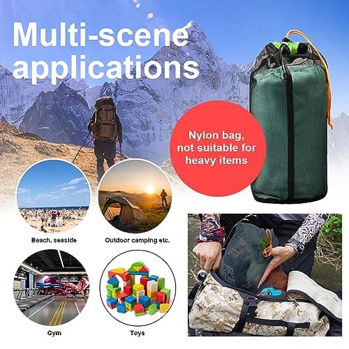 HLIWS Ultra-Light Net Bags Drawstring,Ideal for Camping and Hiking — view 5