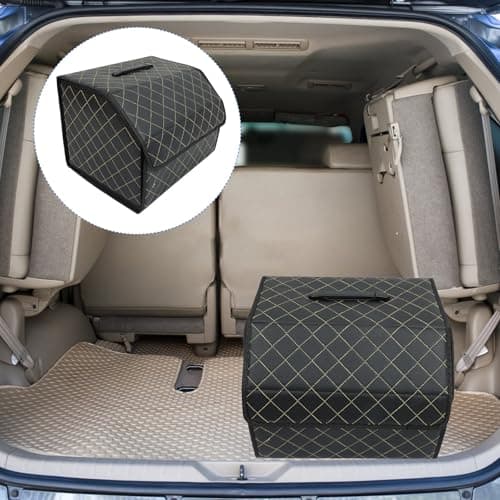 PRETYZOOM Foldable Vehicle Trunk Leather Storage Box for Car Organising — view 6