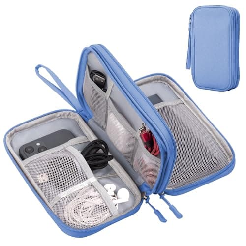 Arae Travel Essentials Electronic Organizer Double Layer - Sky Blue, M