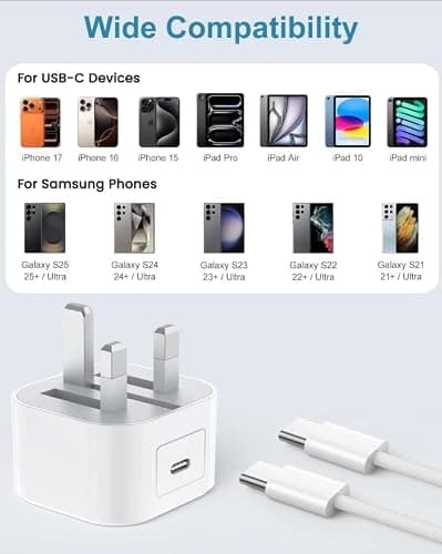 Duradeals 20W Fast Charger Travel Kit with USB-C Cable, 3 Metres — view 3