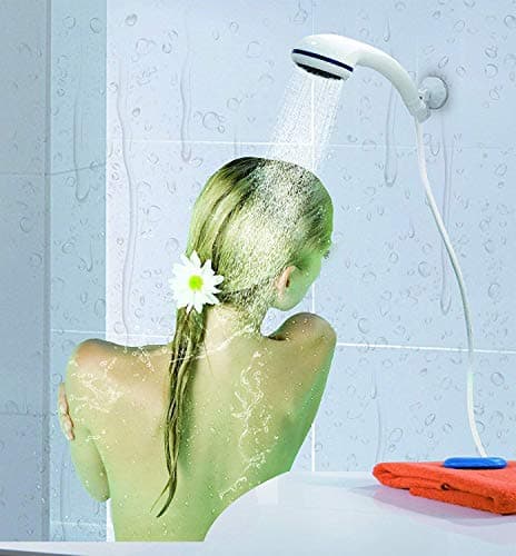 Laserbeak Camping Outdoor Shower Handheld Shower Electric Shower, Water Regulation, 4800 mAh Rechargeable Battery, Shut-off Flow Control and Valve (Blue) — view 5