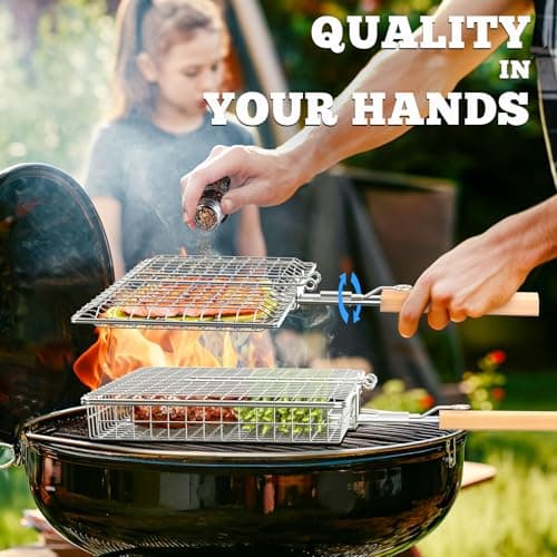 Nesting Grill Baskets Set, BBQ Accessories, Outdoor Camping, Gifts for Men — view 3