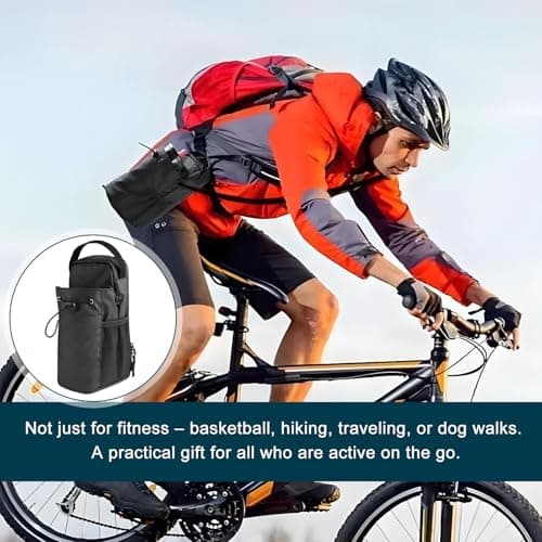 XHNKEG Magnetic Gym Bag, Water Bottle Holder Training Draw Sling Bag Sport Bottle Organizer Gym Accessories for Men and Women Outdoor Basketball Bike — view 6