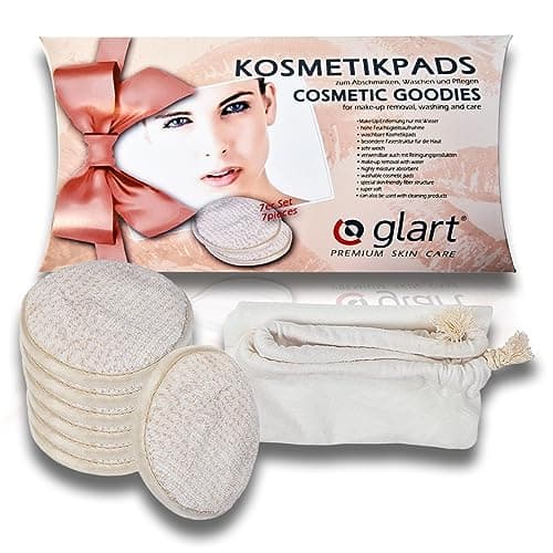 Glart 44AP Washable Makeup Removable Pads with Wash Bag - Beige and White (7-Pack) — view 2