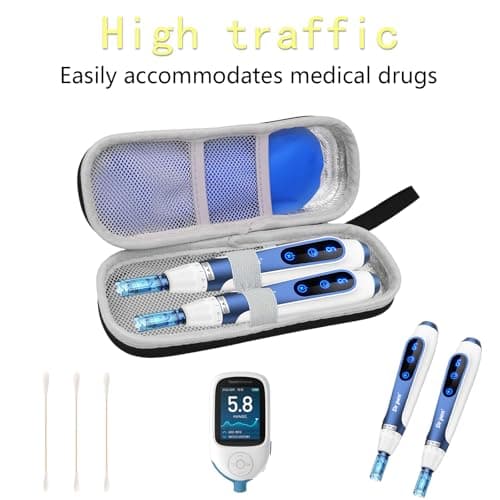 Cooler Travel Case with 2 Ice Packs - Portable, Lightweight and Durable Bag for Supplies, Medication Cooled Travel Cases, Cooler Pen Case, for Travels, Waterproof & Insulated — view 5
