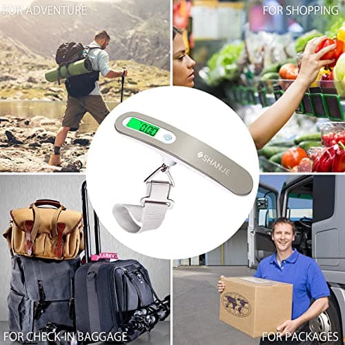 SHANJE Luggage Weight Scale for Suitcases 110 Lbs 50kg White — view 5