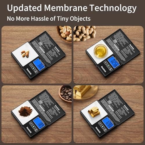 Homebuds 500g Digital Scales High Precision in 0.01g with LEVEL BUBBLE, Assured by Pocket Scales Professional Factory SINCE 2001, Kitchen Scales for Lab, Kitchen, Coffee, Jewelry; 2*AAA, Black — view 6