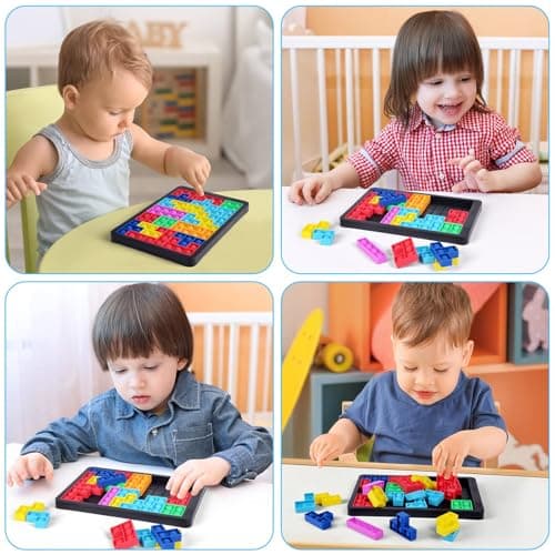 Ainiv Pop Puzzle Popper Fidget Game, Push Pop Brain Teasers Toy, Silicone Jigsaw Building Blocks Game Board, Educational Learning Puzzle and Intelligence Toys for Anxiety & Stress Relief — view 6