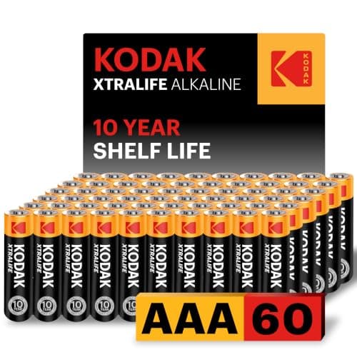 KODAK AAA Alkaline Batteries (60 Pack) Triple A Battery, LR03 1.5V