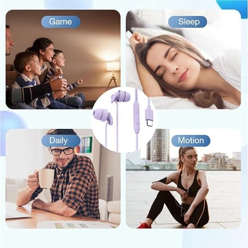 Sleep Earbuds, Soft Lightweight Wired Noise Cancelling Small Canal — view 5