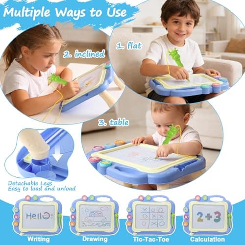 Arrytoy Magnetic Drawing Board, Toddler Toys for 1-2 Year Old Boy Girl, Magnetic Drawing Board Doodle Pad Gift for Toddlers 1-3, Preschool Learning Educational Travel Toys for 12-18 Months Baby — view 3
