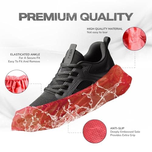TYGA STORE 30 Pieces Disposable Shoe Covers - Red — view 5