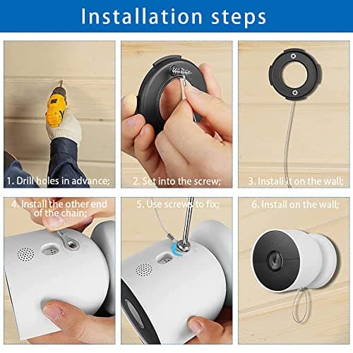 Anti-Theft Security Chain Compatible with Google Nest Cam (Battery) ﻿ — view 4