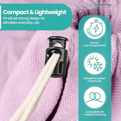 Trimming Shop 10pcs Lightweight Spring Loaded Toggle Cord Locks — view 6