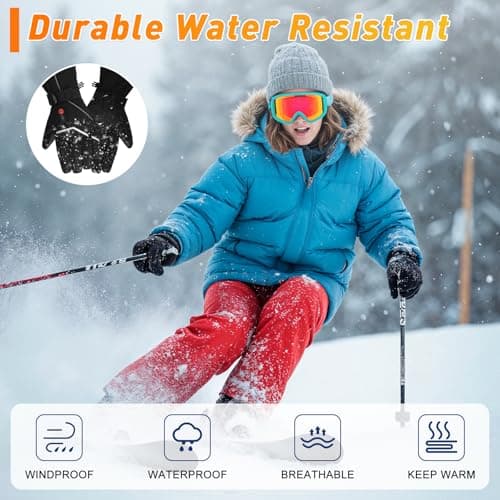 COVVY Heated Gloves for Men Women, 7.4V 3000mAH Rechargeable Battery Touchscreen Ski Heating Gloves, 3 Adjustable Heating Levels, Hand Warmer for Winter Skiing Hunting Cycling Camping (XL) — view 5