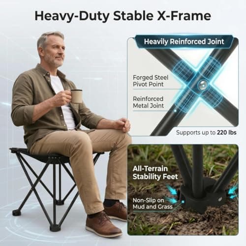 Portable Toilet Folding Stool, Sturdy Portable Toilets for Adults — view 2