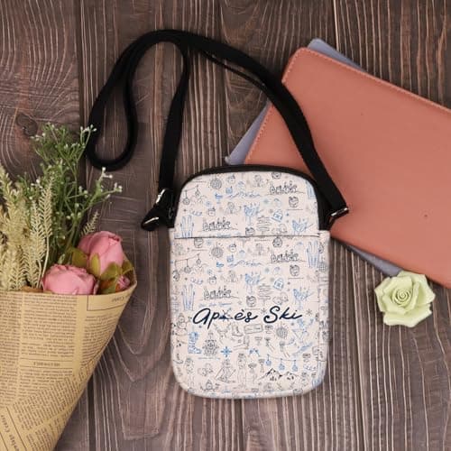 JTOUK Skiing Crossbody Bag Skiing Party Gift Winter Bachelorette Merch Skiing Social Club Gift (Ski CR EU) — view 2