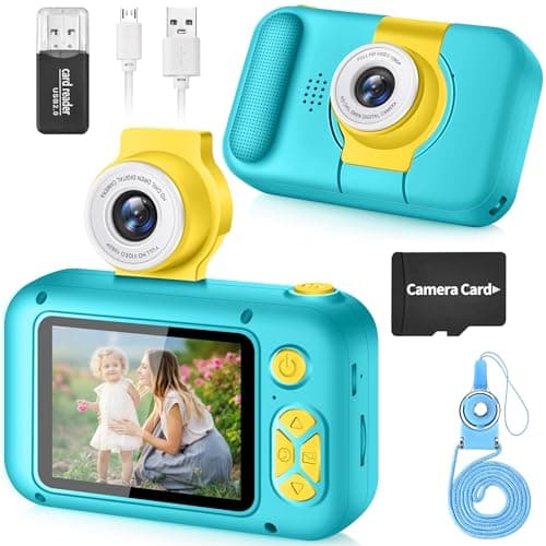 ARNSSIEN Kids Camera with Video,180° Flip Lens, 2.4" Selfie Camera for Kids
