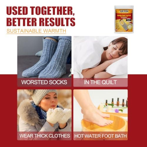 FZJWIKO 10pcs Winter Foot Warmer with Adhesive Toe Warmers, 10pcs — view 4