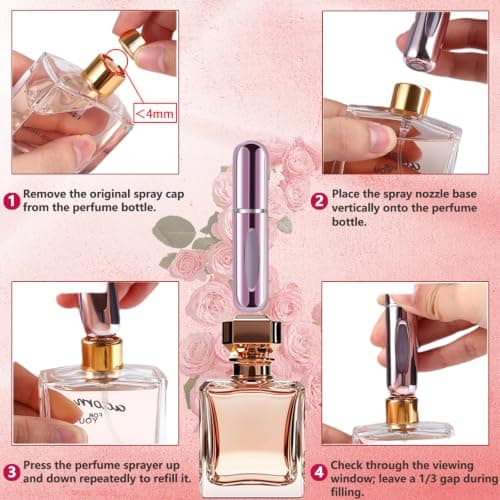 Vesmiga Perfume Atomiser Bottles, 3 Pcs 5ml Refillable Empty Spray Bottles — view 5
