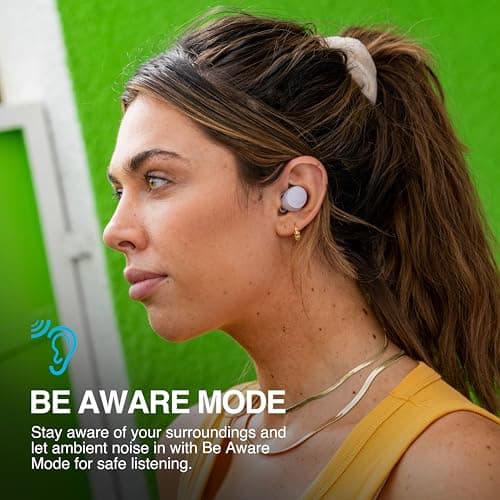 JLab Go Air Pop+ True Wireless Earbuds with Mic - Bluetooth, Lilac — view 4