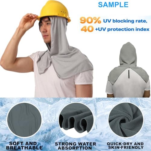 Cooling Towel,Sun Protection Cooling Towel for Hot Weather Travel,Hoodie 1P — view 3