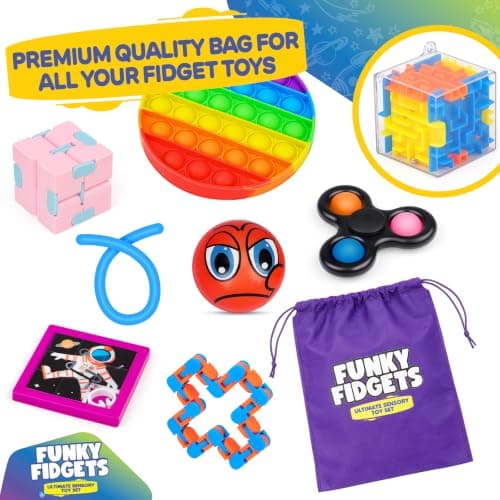 VB Fidget Toys for Kids Set – 60-Pcs Fidget Toys Pack for Pinata Stuffers, Classroom Prizes, Party Favours – Stress Relief Toy Multipack for Kids and Adults, School, Office, Travel — view 5