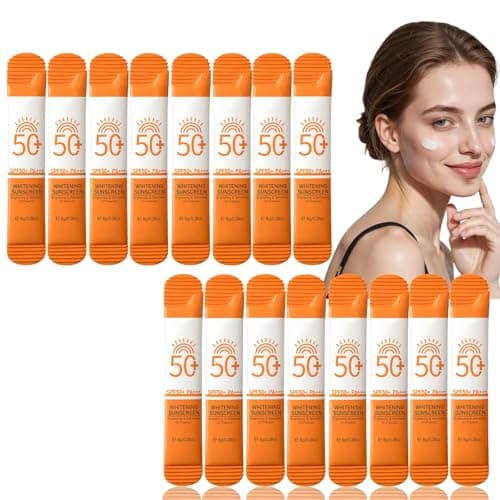 16Pcs Mini Travel Size Sunscreen,Mini Sun Cream for Face & Body,Natural Sunscreen SPF 50,Waterproof Sun Lotion with Refreshing Texture,Portable Mini Sunscreen for Sun Protection,8g per piece