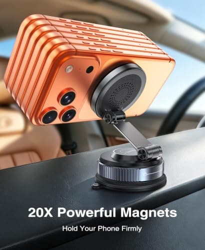 Beeasy for Magsafe Car Mount Charger 15W, Suction Cup Magnetic Phone Holder — view 6