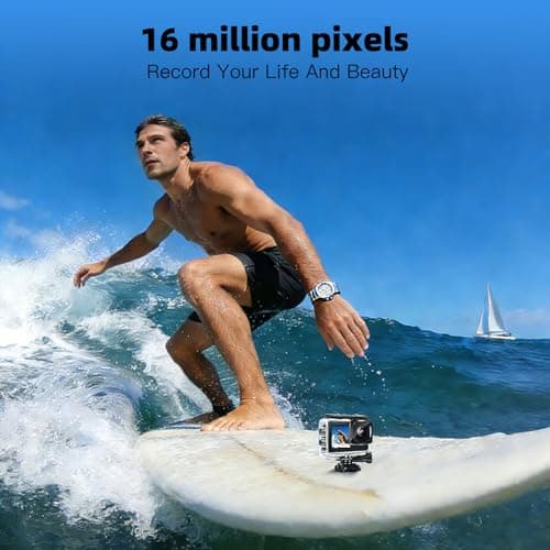 Waterproof Action Camera with 2" & 1.3" Dual Screens，Underwater Camera 40M — view 4