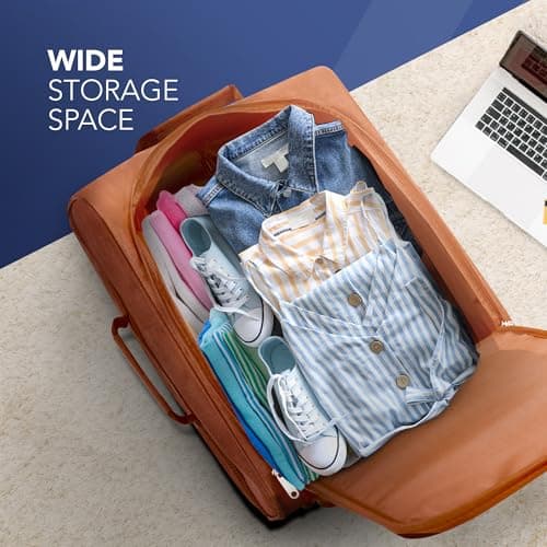 LUGG Cabin Size Lightweight Luggage - Durable 600D Polyester Snowflake Push Up Trolley - Solid Wheels - Easyjet, Ryanair, British Airways - Airway Locker (56x45x25cm) — view 4