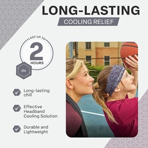 Cold Factor Cooling Headband for Women Men UPF 50+ Advanced Evaporative Comfort Instant Cooling Sweatband for Outdoor Sports Fitness Yoga Hiking Running 3 Pack Camouflage — view 4
