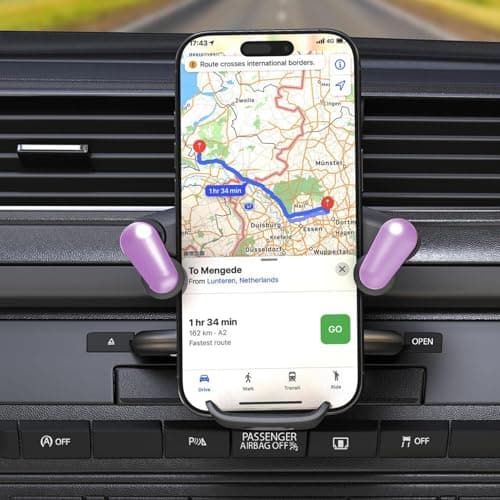 Automatic Car Phone Holder, Adjustable Music Slot Mount, 4.72x3.7 Inches ABS Car Accessory with Automatic Clamping, Holder with Build, Mount with Multimedia Port, Phone Stand for Sedan — view 3