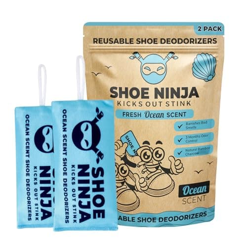 Shoe Ninja Shoe Deodorizer, Shoe Odour Eliminator, Football Boot, 2 Pack