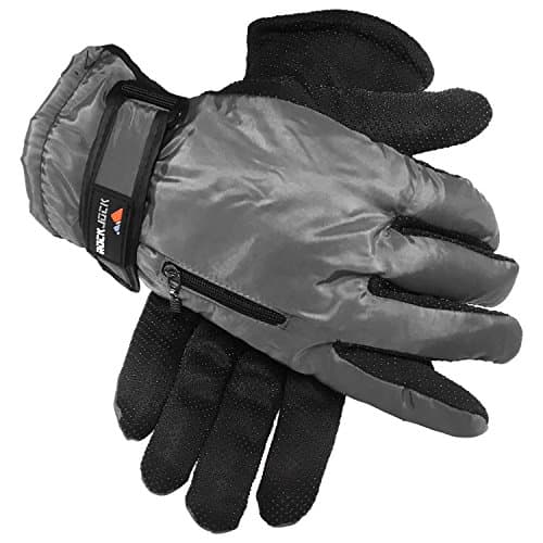 RockJock Ladies Womens Outdoor Windproof Winter Work Sports Action Snow Ski Gloves Grey