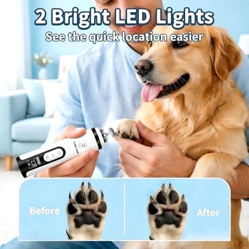 Silent Groom Pro Nail Grinder with LED Light 3-Speed and 2 Grinding Heads — view 3