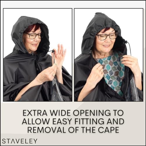 Staveley Mobility Scooter Cape | Unisex Waterproof Rain Poncho Cover for Electric Scooters and Wheelchair Users – Lightweight, Compact (Large Cape) — view 5