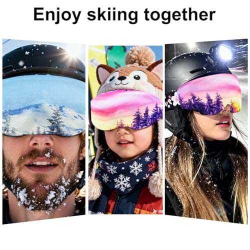 AOOWU Ski Goggles Protective Cover, 2 Pieces Protective Goggle Cover Portable, Ski Goggle Cover Sleeve Anti-Scratch, Fashion Ski Goggles Protective Cover, Ski Goggles Accessories, Ski Equipment — view 6