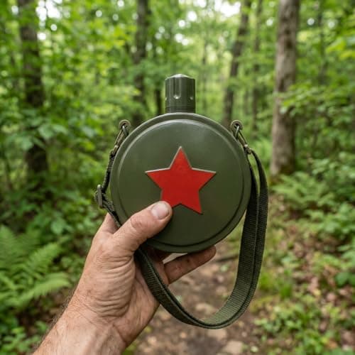 BESPORTBLE Outdoor Sports Water Bottle Water Jug Canteen with Hiking Canteen Water Canister Hiking Water Canteen Water Flask Camo Travel Foot Stainless Steel Camping Bottle re-usable — view 3