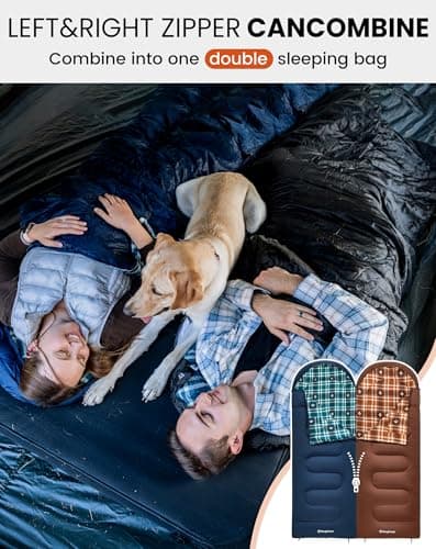 KingCamp Unisex Adult Sleeping Bag, 400 g, Navy Blue, Large — view 6