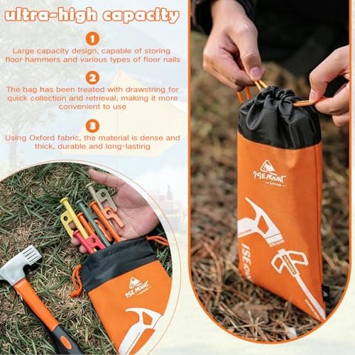 Camping Mallet Tent Peg Puller, 12" Heavy Duty Steel Hammer Stake Remover — view 5